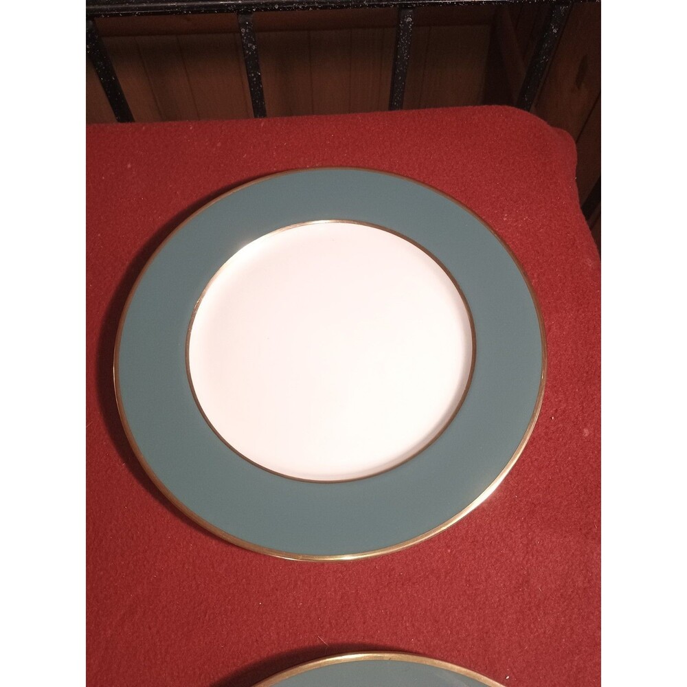 Flintridge China Sylvan California Teal Green DINNER PLATE Retired Vintage